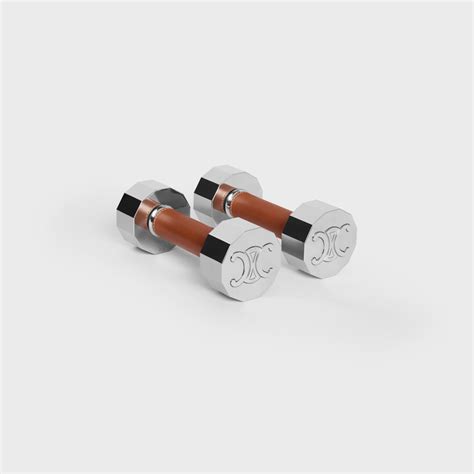 celine dumbell|DUMBBELLS 2KG IN STEEL AND CALFSKIN .